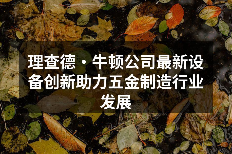 理查德·牛顿公司最新设备创新助力五金制造行业发展